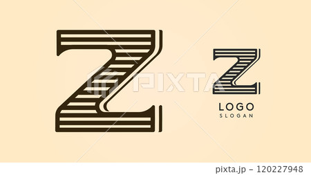 Vintage western letter Z, country stylish old lettermark for retro bar logo, BBQ cafe, tattoo salon, saloon plaque, alcohol label. Vector illustration Vintage western letter Z, country stylish old lettermark for retro bar logo, BBQ cafe, tattoo salon, saloon plaque, alcohol label. Vector illustration 120227948