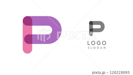Soft rounded trendy logo, geometric colorful letter P with a modern tech feel, playful monogram design for corporate identity, creative branding, logotype template. Vector logotype Soft rounded trendy logo, geometric colorful letter P with a modern tech feel, playful monogram design for corporate identity, creative branding, logotype template. Vector logotype 120228093