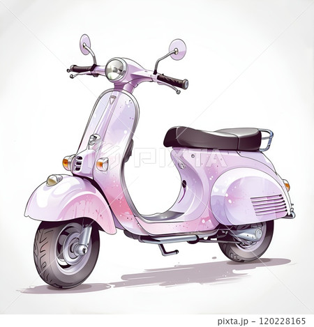 レトロな雰囲気のスクーターバイク 120228165