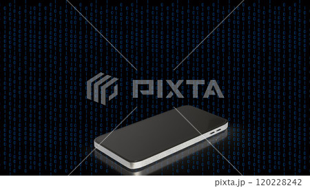 The smart phone on digital  background for technology concept 3d rendering. 120228242
