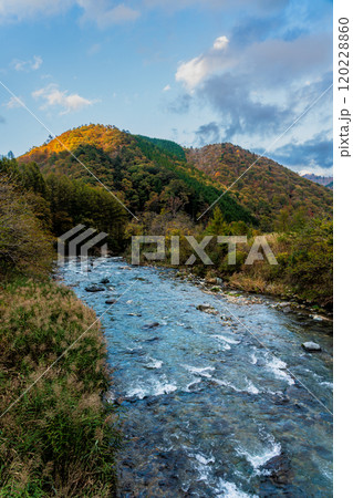 紅葉　飛騨美濃せせらぎ街道　岐阜県　郡上市 120228860