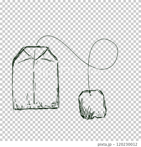 Tea Bag With String And Blank Label Graphic Black And White Illustration Sketch For Printing And Web Design Tea Bag With String And Blank Label Graphic Black And White Illustration Sketch For Printing And Web Design 120230012