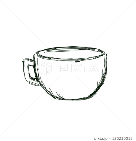 Ceramic Cup Side View Graphic Black and White Illustration Sketch for Printing and Web Design Ceramic Cup Side View Graphic Black and White Illustration Sketch for Printing and Web Design 120230013