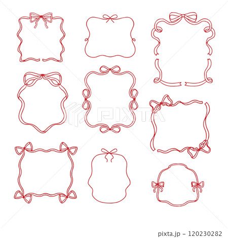 手書きリボン装飾セット 手書きリボン装飾セット 120230282