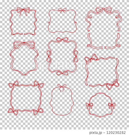 手書きリボン装飾セット 手書きリボン装飾セット 120230282