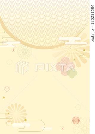 Chinese Japanese New Year vector background illustration vertical 120231594