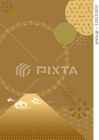 Japanese New Year background illustration vertical 120231632
