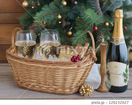クリスマス ドリンクバスケット クリスマス ドリンクバスケット 120232027