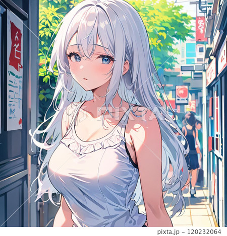 キャミソールの女子高生 120232064
