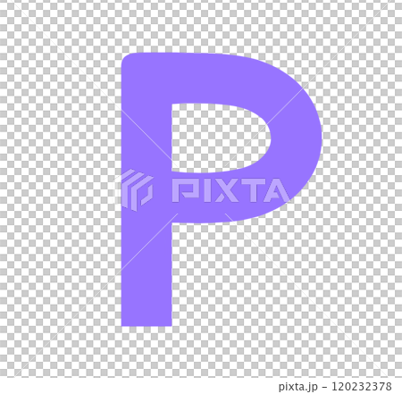 A simple purple P mark 120232378