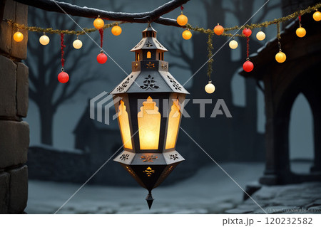 クリスマス　レトロランタン 120232582