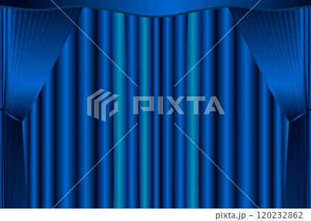 舞台幕 ステージ カーテン 青 舞台幕 ステージ カーテン 青 120232862
