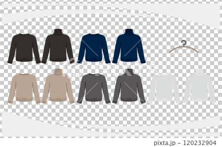 タートルネックセーターとクルーネックセーターのセット 120232904