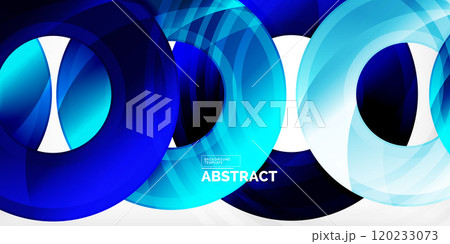 Bright colorful circles with light effects 120233073