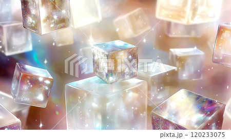 キラキラしたキューブの背景 120233075