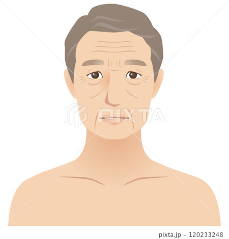 高齢男性の顔　美容　老化 120233248
