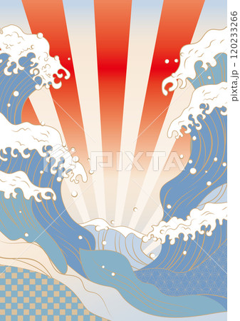 海のある景色 波背景イラスト 海のある景色 波背景イラスト 120233266