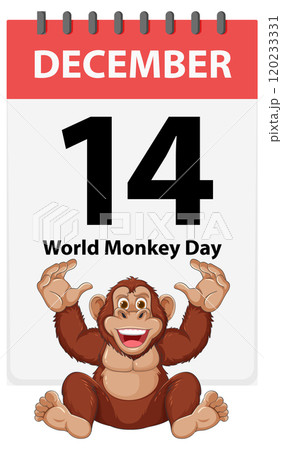 World Monkey Day Celebration Illustration World Monkey Day Celebration Illustration 120233331
