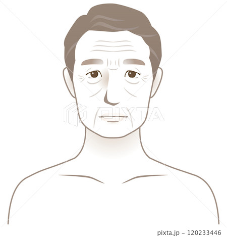 高齢男性の顔　美容　老化 120233446