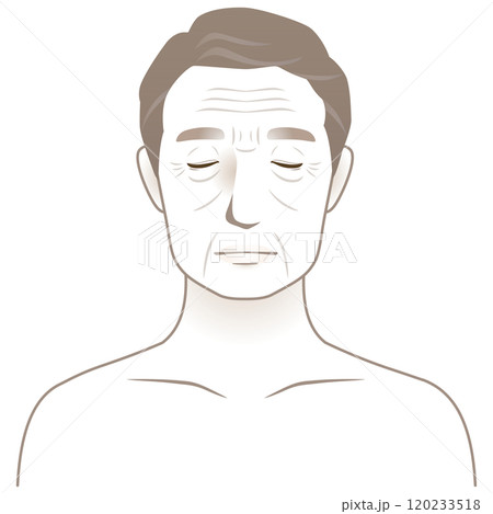 高齢男性の顔　美容　老化 120233518