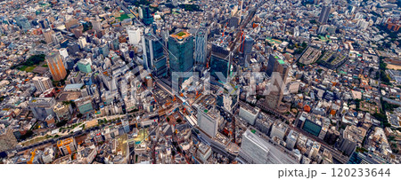 Aerial view of Shibuya, Tokyo, Japan 120233644