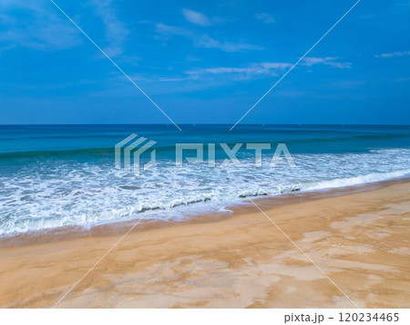 Beautiful sea in summer season seascape background ,Nature sea background 120234465
