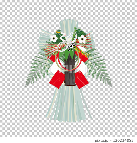 しめ飾りのイラスト 120234853