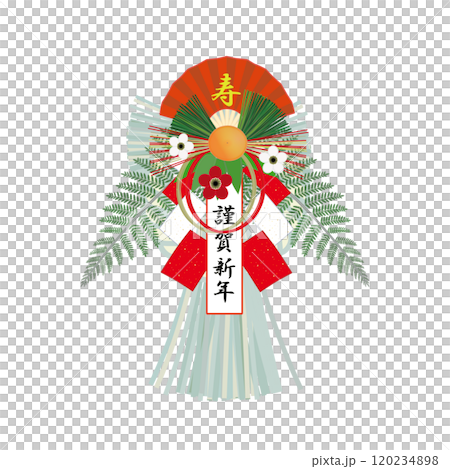 しめ飾りのイラスト しめ飾りのイラスト 120234898