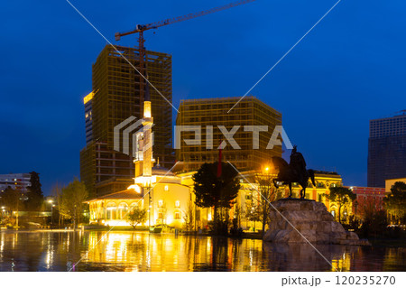 Illuminated view of Ethem Bey Mosque, Albania 120235270