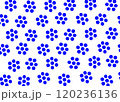 可愛い花のパターン背景、青 120236136