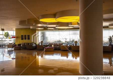 The interior of the hotel lobby The interior of the hotel lobby 120236648