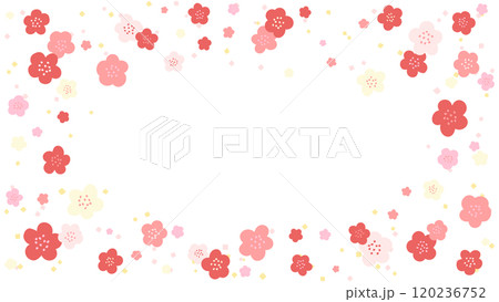 梅の花のフレーム素材 120236752
