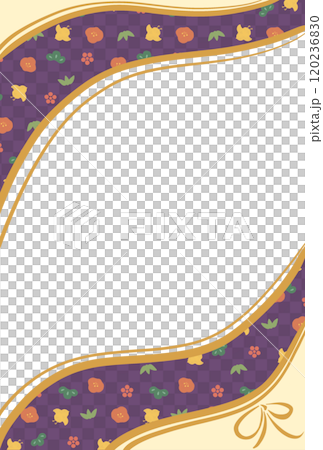 新年框架2紫色垂直 120236830