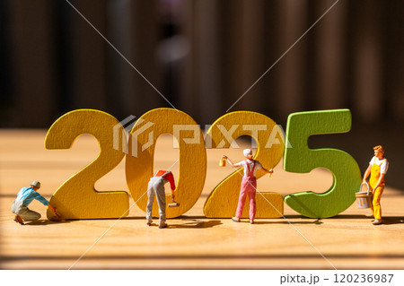 Miniature figurines painting large, colorful 2025 numbers Miniature figurines painting large, colorful 2025 numbers 120236987