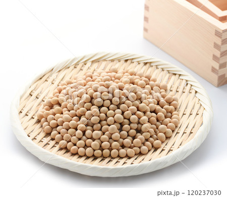 笊に盛った大豆 120237030