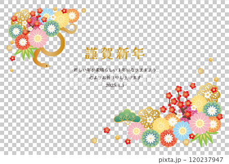 巳年-年賀状テンプレ-す1ベク 巳年-年賀状テンプレ-す1ベク 120237947