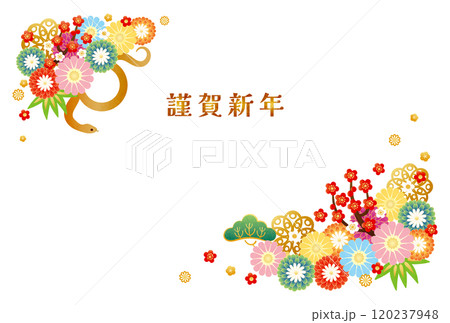 巳年-年賀状テンプレ-す2 120237948
