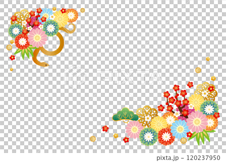 巳年-年賀状テンプレ-す3 120237950