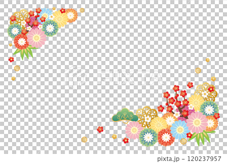 巳年-年賀状テンプレ-す6ベク 120237957