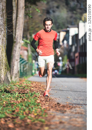 Runner trains for marathon 120238590