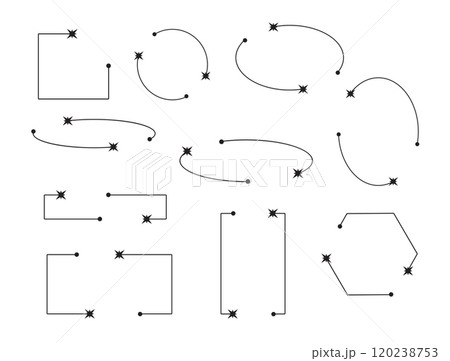 Set of Simple geometry line elements vector illustration Set of Simple geometry line elements vector illustration 120238753