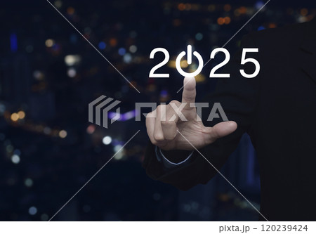 Business happy new year 2025 success concept Business happy new year 2025 success concept 120239424