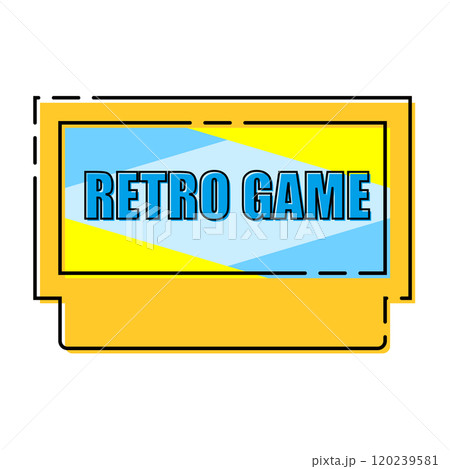 レトロゲームソフトのイメージ イエロー 120239581