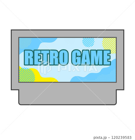 レトロゲームソフトのイメージ グレー 120239583