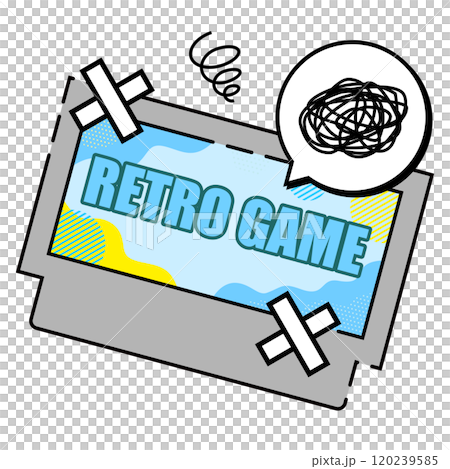 故障したレトロゲームソフトのイメージ グレー 故障したレトロゲームソフトのイメージ グレー 120239585