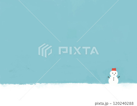 雪だるまの背景イラスト 雪だるまの背景イラスト 120240288