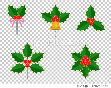 Holly Christmas decorations Holly Christmas decorations 120240536