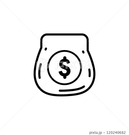Purse icon logo design template isolated illustration 120240682