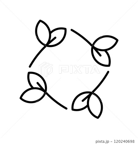 Floral icon logo design template isolated illustration 120240698