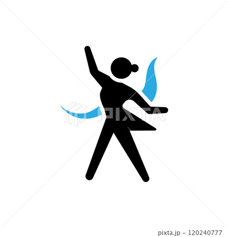 Dance icon logo design template isolated illustration Dance icon logo design template isolated illustration 120240777